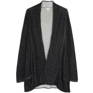 Eileen Fisher - sz XL - Plaited Organic Cotton Tencel Angle Cardigan, Charcoal